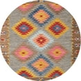 thumbnail image 1 of Ahgly Company Indoor Round Contemporary Chestnut Red Southwestern Area Rugs, 6' Round, 1 of 6