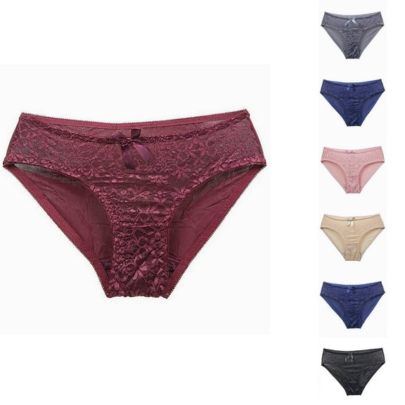 Bovxnpu Womens Underwear Plus Size Panties, Women's Breathable Seamless Brief Underwear, Women's Seamless Underwear With Raised Buttocks Lace Underwear Free Size