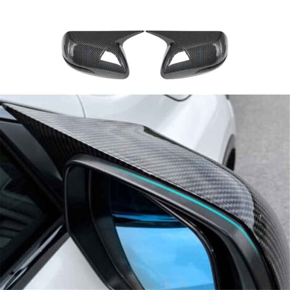Acaige Carbon Fiber Look Ox Horn Rear View Side Mirror Cover For Honda Civic 9Th 2012-2015