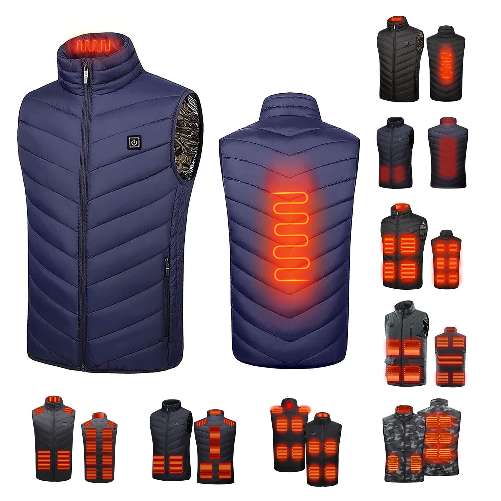 Unisex Heated Vest Women Men Heated Vest Unisex Winter Warming Heating