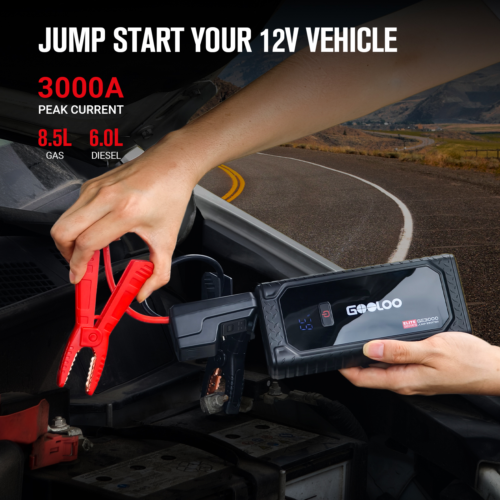 Gooloo GE3000 Car Jump Starter, 3000A Peak Power photo 8