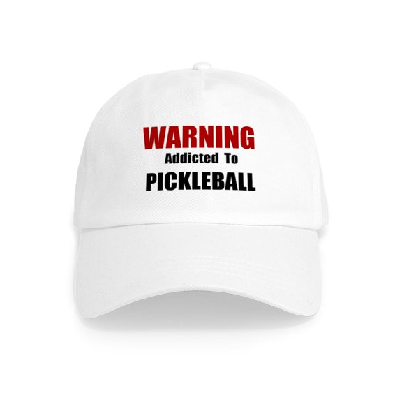 CafePress - Custom Addicted To Pickleball Cap - Adjustable 100% Brushed Unisex Casual Cotton Baseball Cap, Beige, 1