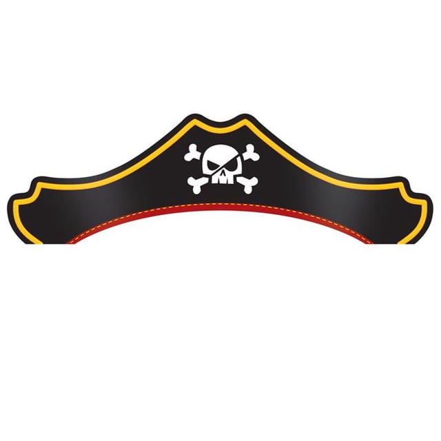 Creative Converting 340186 Chapeaux de Fête Pirate Île au Trésor&44; 8 Comte