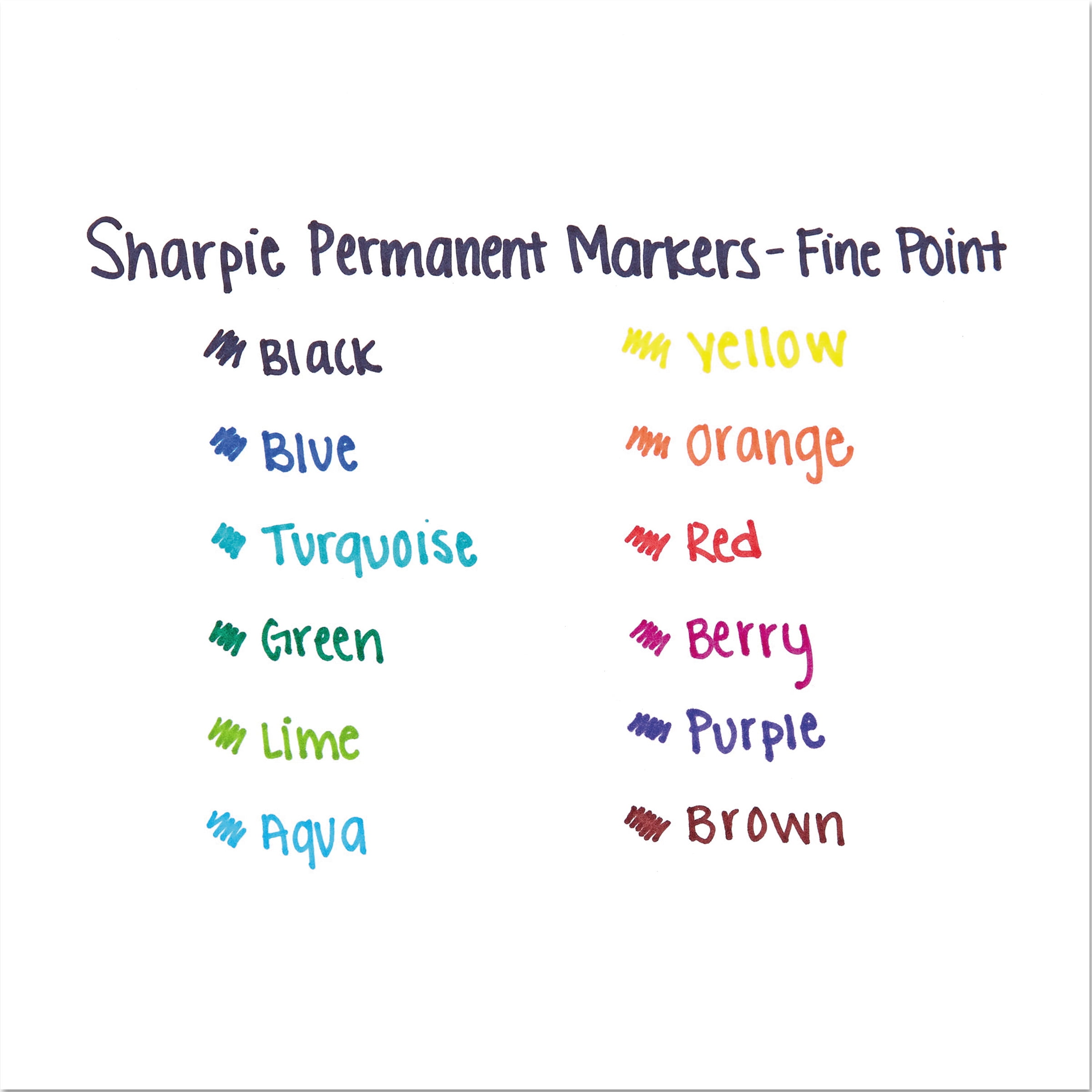 Permanent Markers, Fine Point, Black, 36 Count - SAN1884739, Sanford L.P.
