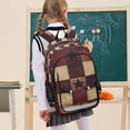 thumbnail image 7 of FORMRS Unisex School Backpack 17" Student Travel Bag with Laptop Compartment, Star Spangled Squares, 7 of 7