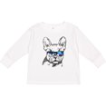 thumbnail image 3 of Inktastic French Bulldog Portrait with Sunglasses Boys or Girls Long Sleeve Toddler T-Shirt, 3 of 5