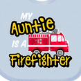 thumbnail image 4 of Inktastic My Auntie is a Firefighter with Fire Truck Boys or Girls Baby Bib, 4 of 4