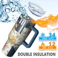 thumbnail image 5 of OBREWU Pioneer Flower Tumbler with Handle and Lid,Pioneer Flower 40oz Double Wall Vacuum Insulated Tumbler,Cups Gift for Women and Men, 5 of 7