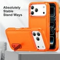 thumbnail image 2 of Dteck Case for iPhone 17 Pro,Shockproof Silicone + PC Case with Hidden Kickstand Cover for iPhone 17 Pro ,Orange, 2 of 7