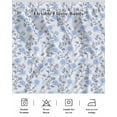 thumbnail image 5 of Blue Spring Floral Wrap Around Bed Skirts for California King Bed 16" Drop,Bed Skirt with Adjustable Elastic Belt Dust Ruffle Bed Valance for Bedroom Flowers Leaves Pastoral Botanical Bed Frame Cover, 5 of 7