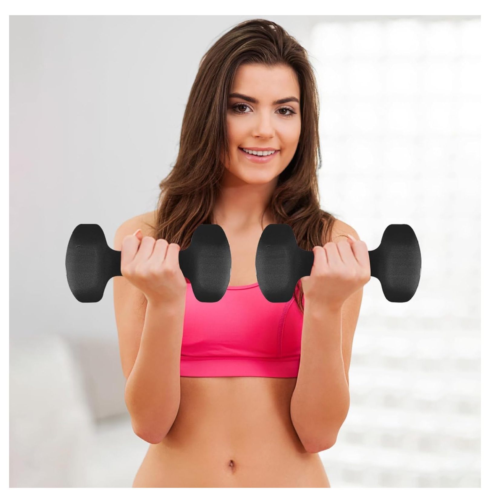 Dumbbells Hand Weights Set, Neoprene Coated Hexagon Workout Dumbbell for Women and Men, 1, 2, 3, 5, 8, 10, 12, 15lbs - Pair