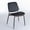 Black, variant on Mid-Century Modern Dining Chair Set of 2, PU Leather Upholstered Chair with Walnut Bentwood Back & Metal Legs, Retro Kitchen Chair for Dining Room (Orange PU)
