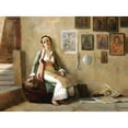 thumbnail image 2 of Theodoros Ralli 18x14 Black Ornate Wood Framed Double Matted Museum Art Print Titled - A Moment's Rest, 2 of 5