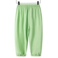 thumbnail image 5 of HVOBTTY Toddler Straight Leg Trousers, Fall Long Pants for Kid, Kids Casual Solid Color Cotton Sports Elastic Waist Athletic Mosquito Proof Pants Green, 6-7 Years, 5 of 5