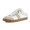 White/gray, variant on Cushionaire Blade Women’s Slip On Sneaker Mule – Faux Leather & Suede Backless Sneaker with Memory Foam & Cozy Lining