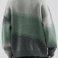 thumbnail image 4 of LOVZFMLL Sweaters for Men, Ombre Crew Neck Ribbed Pullover, Fashion Casual Everyday, Warm Winter Tops Loose, Fall Clothes, 4 of 4