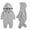 Gray#1, variant on FAMTKT Newborn Baby Boys Girls Dinosaur Outfits Infant Onesies Hoodie Romper Jumpsuit Pajamas Set, Baby Jumpsuit( Blue, 0-3 Months )