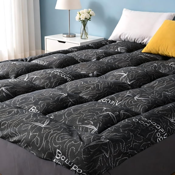 Mosluna King Mattress Topper, Viscose Made from Bamboo, Quilted Thick Pillow Top Mattress Pad, Breathable Mattress Protector with 8-21 Inch Deep Pocket