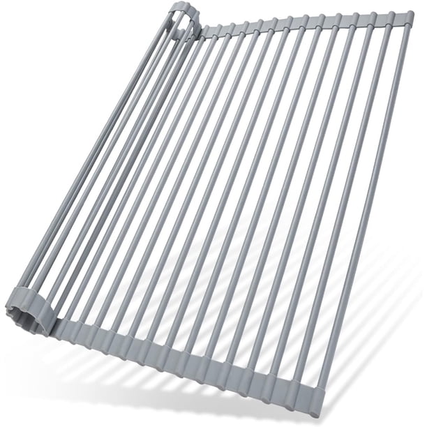 Escurridor de Platos Ohuhu con Recubrimiento de Silicona 45x39cm para Sobre Fregadero