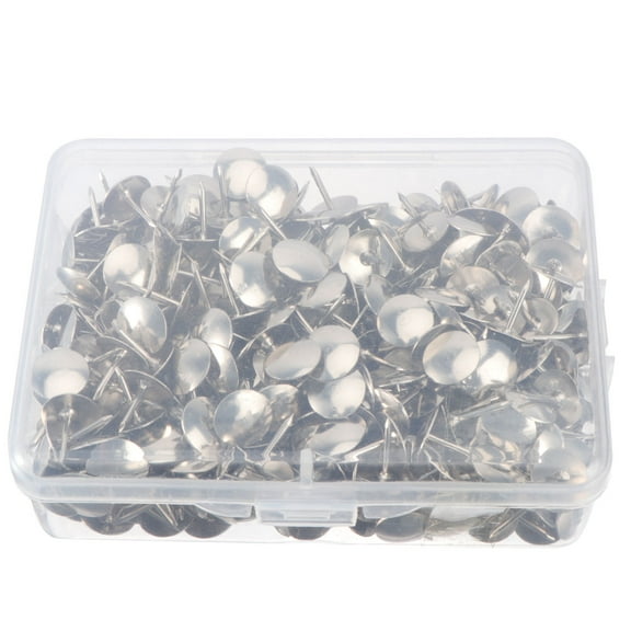 WHAMVOX Silver Iron Thumb Tacks with Rust Resistant Nickel Plated Heads for Home Use 500pcs