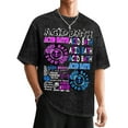 thumbnail image 3 of ACID Music BATH Men's Women's Crew Cotton Neck Short Shirts Sleeved Hip-Hop Graphics Tee Street Retro Classic Casual Loose T-Shirt, 3 of 8