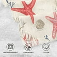 thumbnail image 5 of Yayeee 100% Cotton Hand Towels for Bathroom 16" x 28" Soft Absorbent Kitchen Towel, Light Red Starfish, 5 of 7