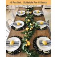 thumbnail image 4 of 15 Inch Round Placemats Set of 6, Merry Christmas Black Non Slip Heat Insulation PP Table Mats, Xmas Snowflakes Polka Dot New Year Washable Place Mats for Kitchen Dining Party Table Decor, 4 of 7