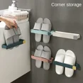 thumbnail image 3 of Zapatero de pared sin perforaciones, zapatillas de baño, toallero, gancho para inodoro, sin perforaciones, ahorra espacio, 2 uds., 3 of 5