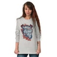 thumbnail image 5 of Let Freedom Roll Classic Muscle Car Plus Size Crewneck Graphic Tee Shirt Brisco Brands 2X, 5 of 6