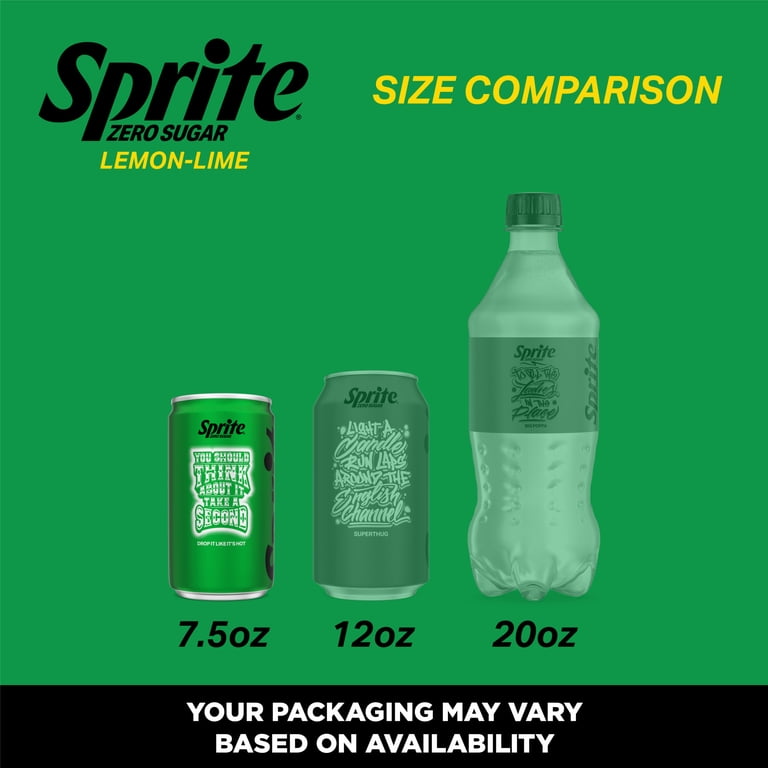 Sprite, Lemon Lime Mini Soda, 7.5 fl oz, 6 Pack Cans - Walmart.com