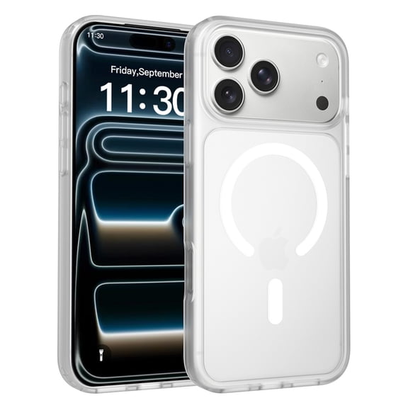 TECH CIRCLE Magnetic Matte for iPhone 18 Pro Case Compatible with MagSafe Slim Matte TPU PC Back Yellowing Resistant Shockproof Cover, Clear