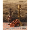 thumbnail image 3 of Egon Schiele 20x24 Black Modern Framed Museum Art Print Titled - Still Life with Candlestick, Vase and Mask (1905), 3 of 5