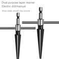 thumbnail image 3 of Symkmb 2 Piece Hand/Drill Bit 2 Purposetapered Reamer 6 Slot Hex Reamer 5-16mm / 3-13mm Tapered Metal Black, 3 of 6