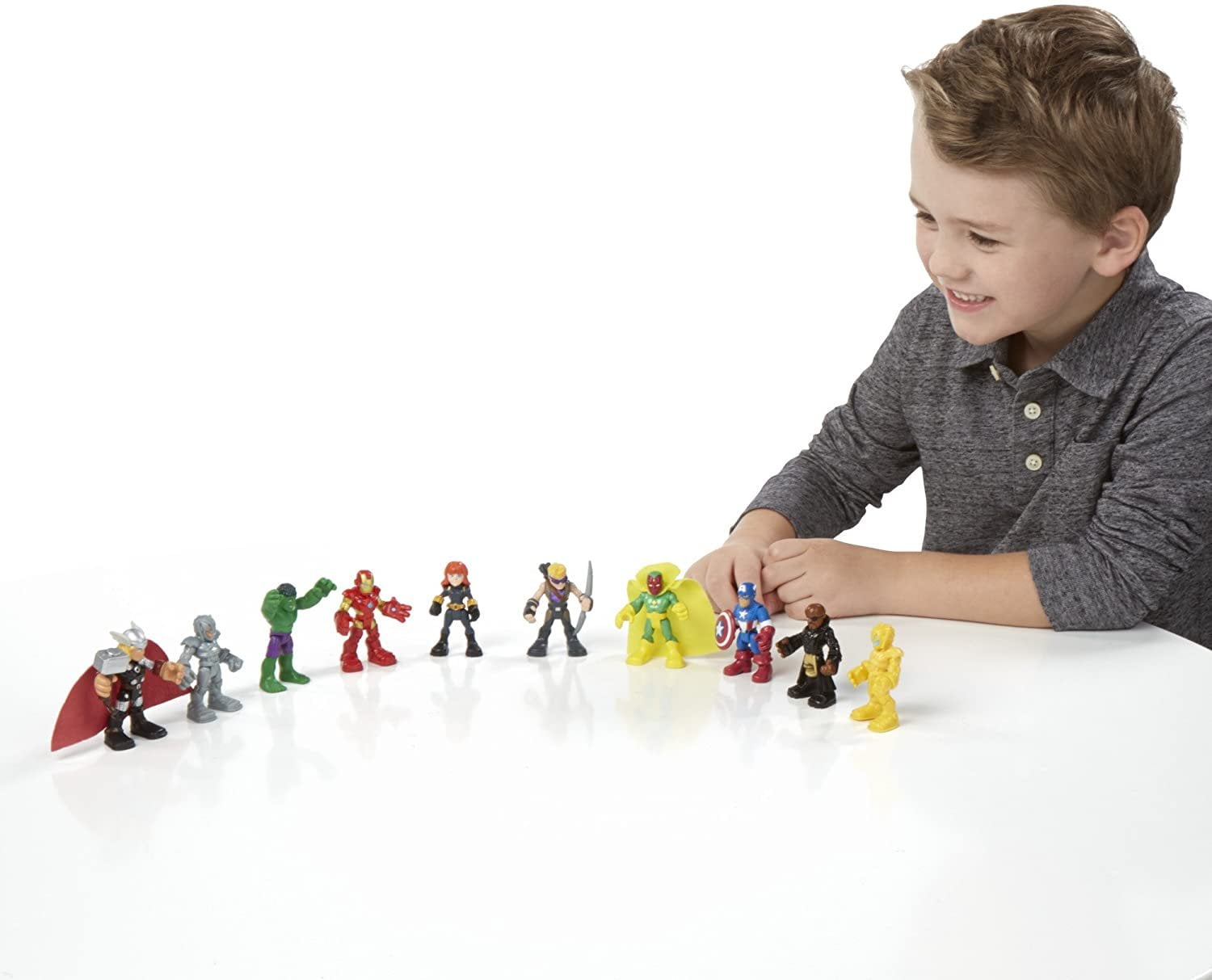 Toys Superheroes LMNOP & F With All the Gems Figures the 