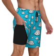 thumbnail image 2 of Kdxio Hippo In Water Head Print Mens Swim Shorts with Mesh Lining, Breathable and Quick-Drying, Adjustable Waist, Privacy Pocket-XX-Large, 2 of 6