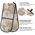 thumbnail image 2 of Yayeee Double Oven Mitt Kitchen Heat Resistant Baking 35" x7" Quilted Glove, Lace and Floral, 2 of 6