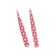 thumbnail image 4 of LOLIPPYY 2Pcs Pink Stainless Steel Eyebrow Tweezers Small Portable Eyebrow Clip for Balanced Use, 4 of 8