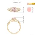 thumbnail image 4 of ANGARA Natural Criss Cross Shank Cushion 1.2 ct Morganite Engagement Ring in 14K Yellow Gold for Women | Birthday, Anniversary, Jewelry Gift for Women | Natural Morganite Ring, 4 of 8