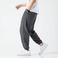 thumbnail image 7 of FRSASU Men's Jogger Pants, 5XL Casual Relaxed Fit, Lightweight Plus Size French Terry (Available in Big & Tall) Gray, 7 of 7