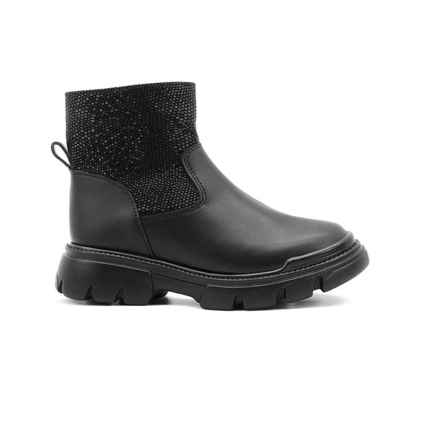 Botin Karsten Para Mujer Chunky Plataforma Elástico Negro negro 23.5