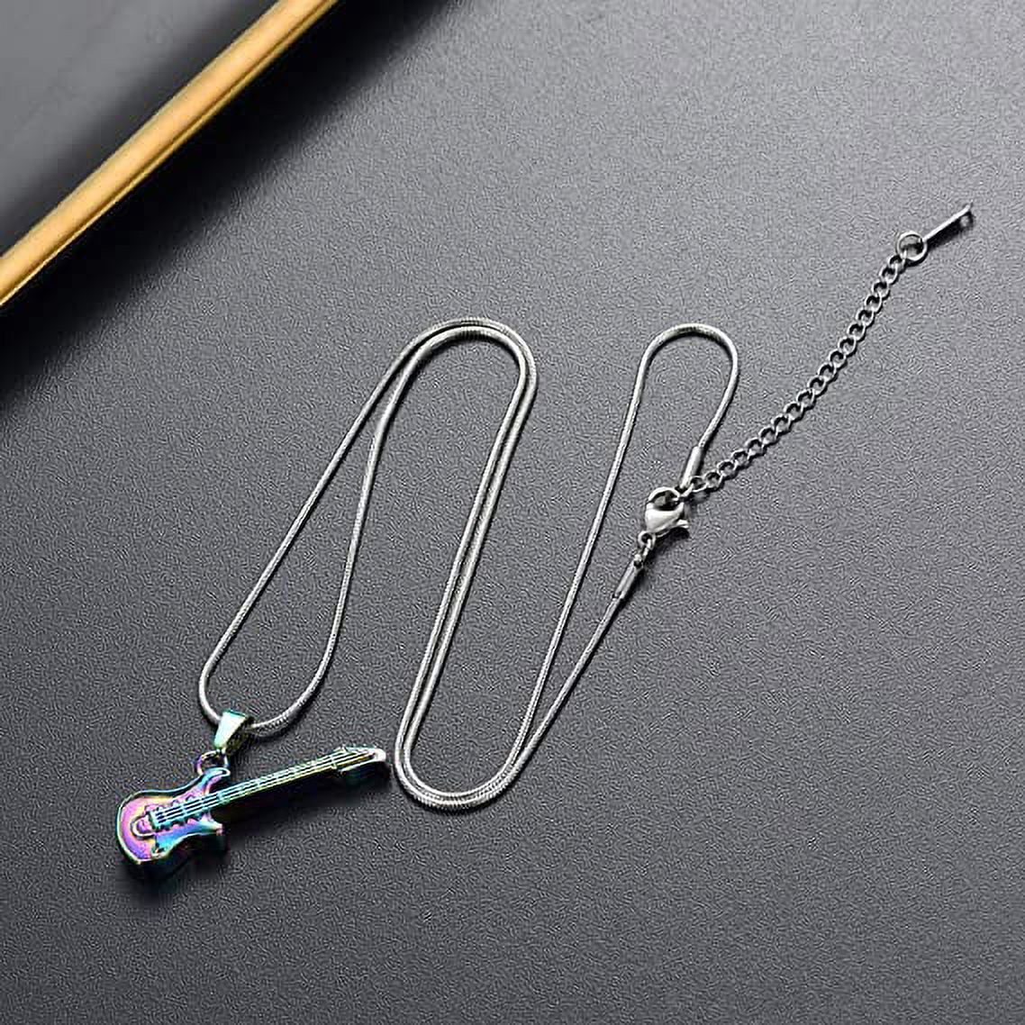 Memorial Urn Necklace For Ashes - Stainless Steel ECG Engraved Pendant For Men & Women