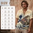 thumbnail image 4 of FOR U DESIGNS Vintage Frog Floral Wave Print Couple Outfits Matchable Clothes Women Sleeveless Dress or Men Casual Shirt Linen-Like Couple Outfits for Beach Vacation, 4 of 7