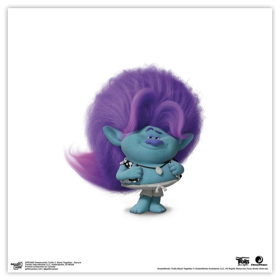 Gallery Pops Trolls Band Together - Bruce Wall Art, Unframed Version, 12" x 12"