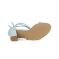 thumbnail image 5 of BLISSFUL STEP Women's Sandals Block Heels Open Toe Strappy Lace up Sandals Sky Blue 7.5, 5 of 6