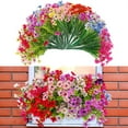 thumbnail image 6 of Clearance Under $10 Artificial flowers, A Bunch Of Artificial Plants And Flowers For Outdoor Decoration Plastic Spring And Summer Flowers Colorful Daisies And Morning Glories Hanging Flowerpot, 6 of 7