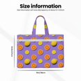thumbnail image 3 of Honeii Yellow Lemon And Orange Print Canvas Tote Bag with Compartments Laptop Tote Bag Large Tote Bag, 3 of 8
