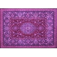 thumbnail image 1 of Ahgly Company Indoor Rectangle Medallion Purple Traditional Area Rugs, 5' x 7', 1 of 4