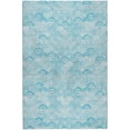 thumbnail image 2 of Addison Rugs Dream Shag Premium Machine Washable Transitional Shells Aqua Rectangle Rug, 5' x 7'6", 2 of 8