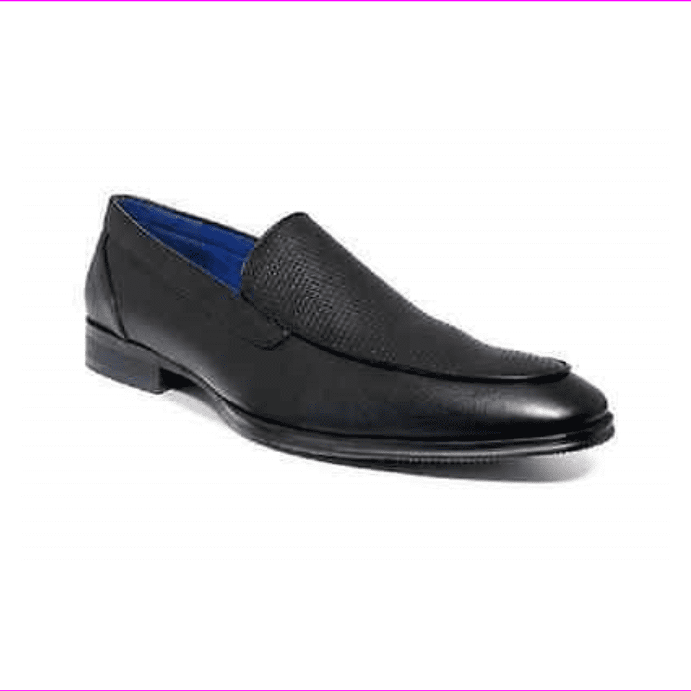 bar - Bar III Jase Perf Vamp Slip on Shoes Men's Black Leather Size 11 ...