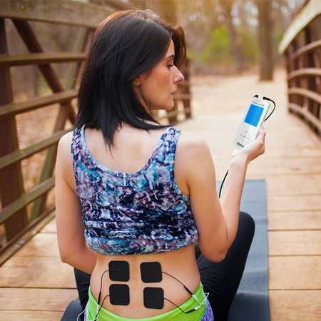 fda cleared ireliev tens unit + ems 14 therapy modes, premium pain relief and recovery system, rechargeable, large back lit display, large and small electrode pads